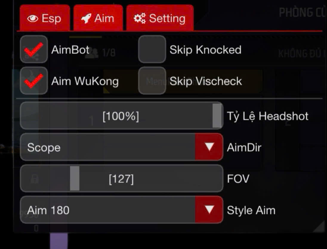 MENU IOS CAO VÀ THẤP